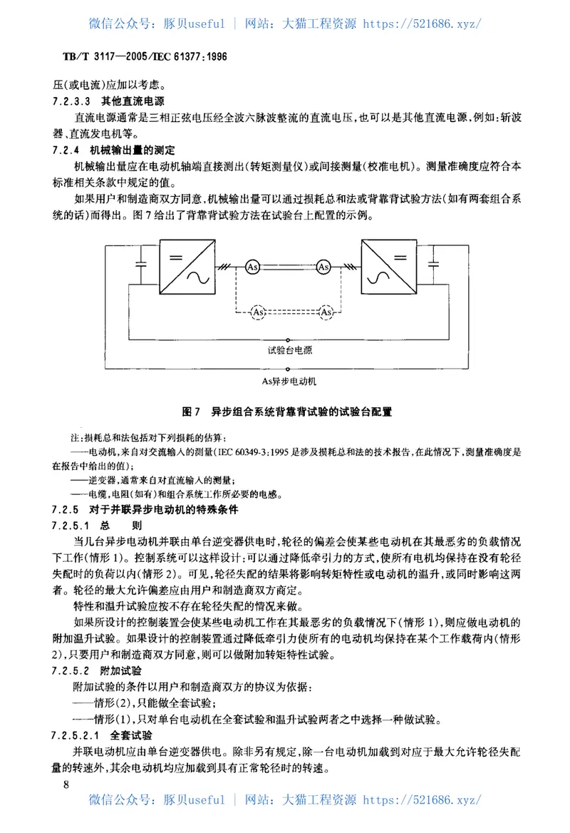 TBT3117-2005铁路应用机车车辆逆变器供电的交流电动机及其控制系统的综合试验 预览图