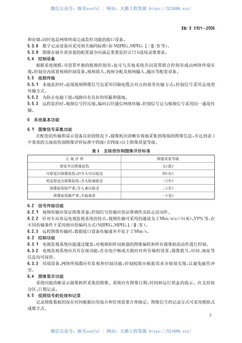 TBT3131-2006铁路车站客运电视监视系统设置及主要技术条件 预览图