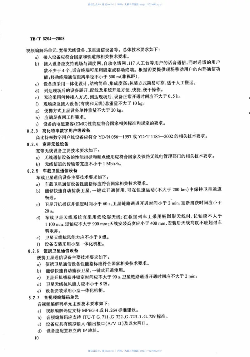 TBT3204-2008铁路应急通信接入技术条件 预览图