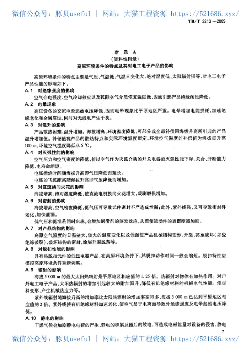 TBT3213-2009高原机车车辆电工电子产品通用技术条件 预览图