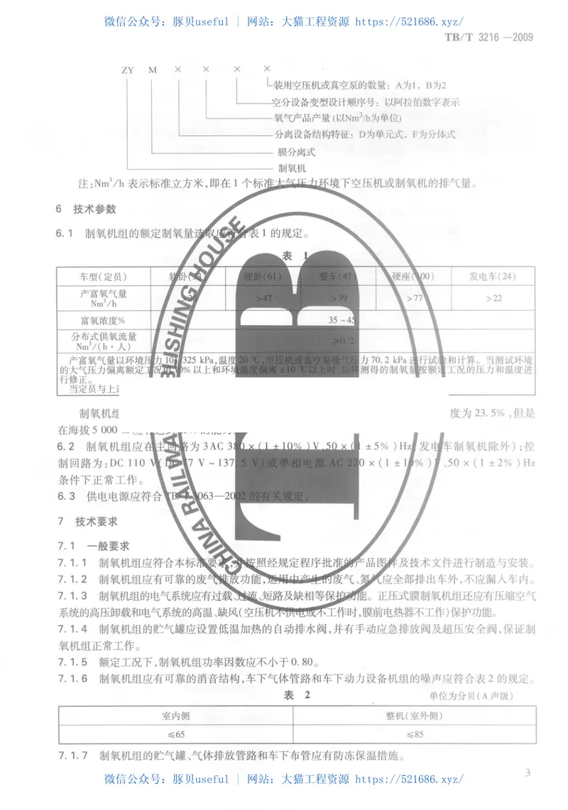 TBT3216-2009高原铁道客车供氧系统 预览图