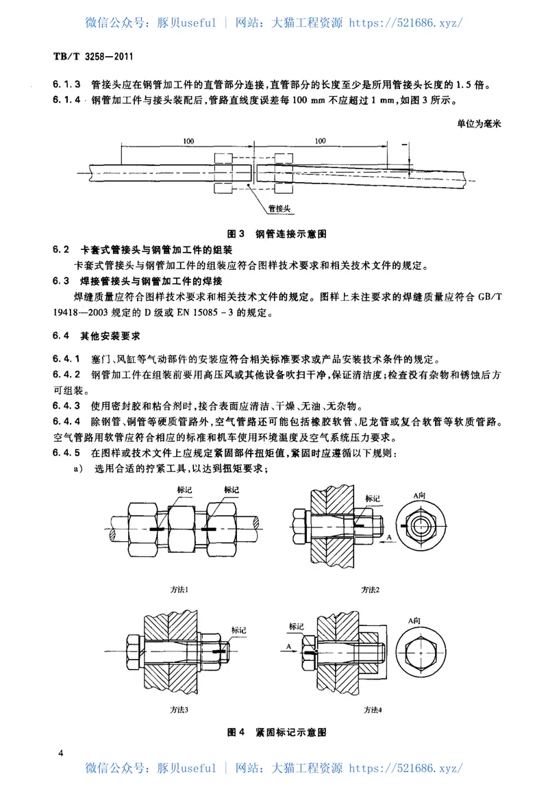TBT3258-2011电力机车空气管路组装技术条件 预览图