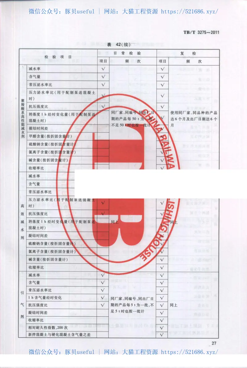 TBT3275-2011铁路混凝土 预览图