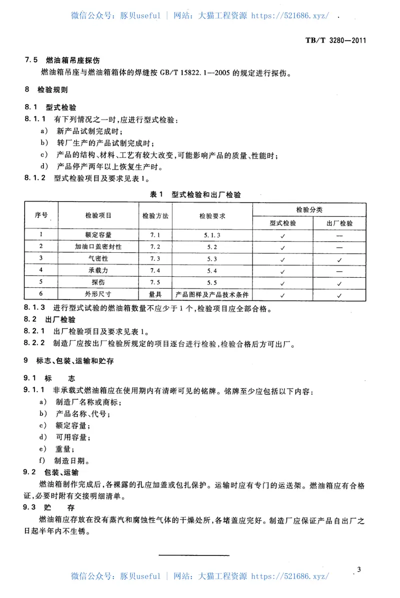 TBT3280-2011内燃机车用燃油箱 预览图