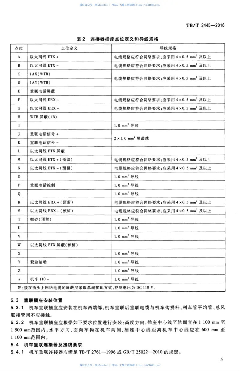 TBT3445-2016机车电气重联技术规范 预览图
