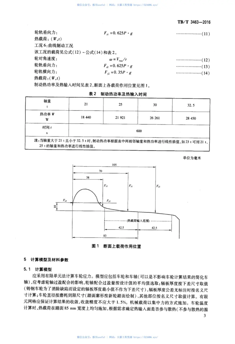 TBT3463-2016铁道车辆车轮强度评定方法 预览图