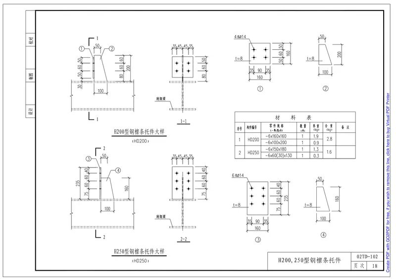 门式钢架轻型房屋钢结构标准图集（檩条、墙梁分册） 预览图